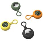 AirTag シリコン ケース キーリング 羅針盤付き AirTag 保護ケース ・猫迷子対策 エアタグ 保護カバー
