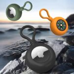AirTag シリコン ケース キーリング 羅針盤付き AirTag 保護ケース ・猫迷子対策 エアタグ 保護カバー