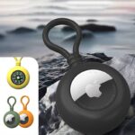 AirTag シリコン ケース キーリング 羅針盤付き AirTag 保護ケース ・猫迷子対策 エアタグ 保護カバー