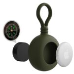 AirTag シリコン ケース キーリング 羅針盤付き AirTag 保護ケース ・猫迷子対策 エアタグ 保護カバー