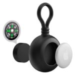 AirTag シリコン ケース キーリング 羅針盤付き AirTag 保護ケース ・猫迷子対策 エアタグ 保護カバー