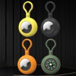 AirTag シリコン ケース キーリング 羅針盤付き AirTag 保護ケース ・猫迷子対策 エアタグ 保護カバー