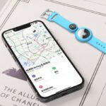 腕時計型 AirTag ケース シリコン 羅針盤付き AirTag 保護ケース Apple AirTag対応 シリコン製 リストバンド