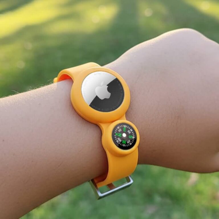 腕時計型 AirTag ケース シリコン 羅針盤付き AirTag 保護ケース Apple AirTag対応 シリコン製 リストバンド