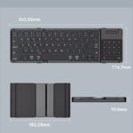 三つ折りたたみ式Bluetoothキーボード B077T 折りたたみ式 ミニタッチキーボード Bluetooth ワイヤレスキーボード