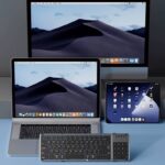 三つ折りたたみ式Bluetoothキーボード B077T 折りたたみ式 ミニタッチキーボード Bluetooth ワイヤレスキーボード