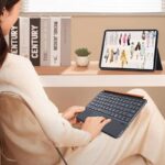 2025新 iPad 手帳ケース iPad mini6/7 Bluetooth キーボード 手帳型ケース 7 色カラーバックライト ipad 11 2025 分体式レザーケース付きキーボード ワイヤレスキーボード ペン収納 Bluetooth ワイヤレスキーボード gray