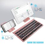 折りたたみ式Bluetoothキーボード GK8081 極薄折りたたみ式 キーボード 内蔵ホルダー付き Android/IOS/ システムコンピューター対応 ワイヤレスキーボード