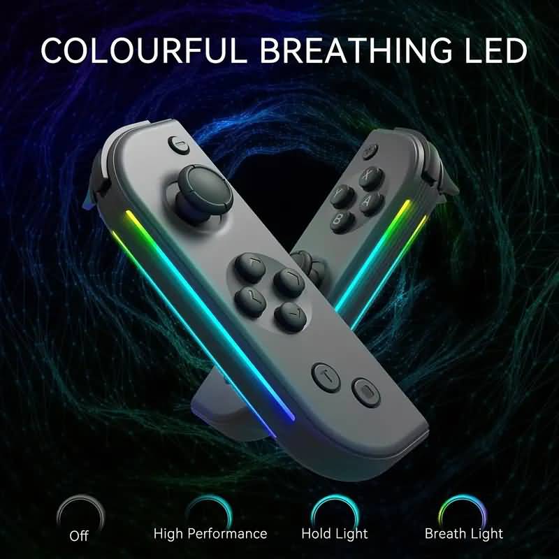 AC10212025015-01-25 JC112 Switch コントローラー スイッチ ジョイコン joy-con 光るLED カラフル 無線 Bluetooth接続 HD振動 光る ジョイコン