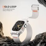 アップルウォッチ バンド Apple watch 46mm 一体型バンド TPU ケース Apple watch 保護ケース