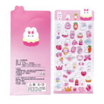 [ロット要求10枚] 3D 立体 シール キラキララメー入れ ぷっくり シール【1枚】立体 3Dシール ぷくぷくシール