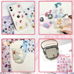 [ロット要求10枚] 3D 立体 シール キラキララメー入れ ぷっくり シール【1枚】立体 3Dシール ぷくぷくシール