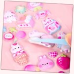 ふわふわ もちもち シール 【1枚】立体 シール ぷくぷくシール 3Dシール 全8種類