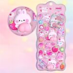 ふわふわ もちもち シール 【1枚】立体 シール ぷくぷくシール 3Dシール 全8種類