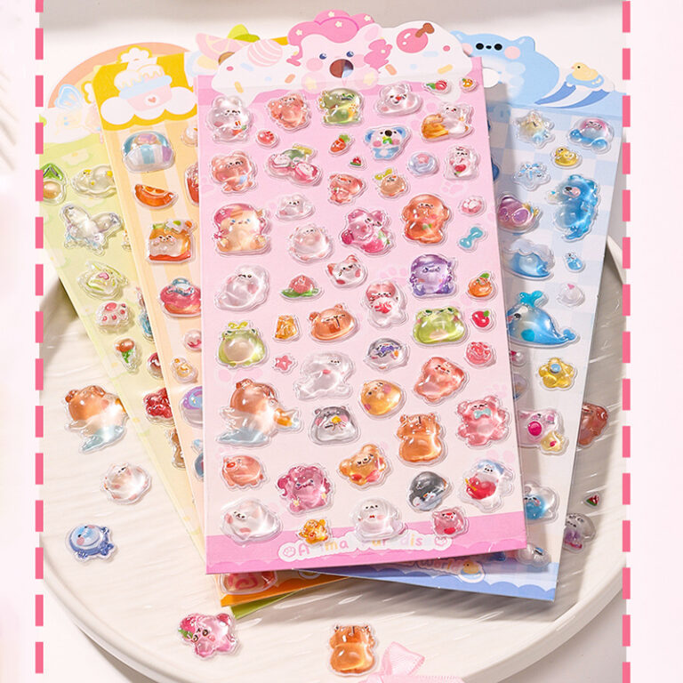 [ロット要求10枚] 3D 立体 シール ぷっくり シール【1枚】立体 3Dシール ぷくぷくシール