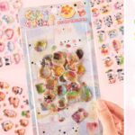 3D 立体 シール ぷっくり シール【1枚】立体 3Dシール ぷくぷくシール 全12種類