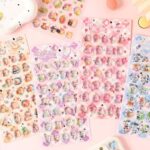 3D 立体 シール ぷっくり シール【1枚】立体 3Dシール ぷくぷくシール 全12種類