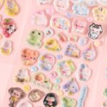 3D 立体 シール ぷっくり シール【1枚】立体 3Dシール ぷくぷくシール 全12種類