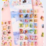 3D 立体 シール ぷっくり シール【1枚】立体 3Dシール ぷくぷくシール 全12種類