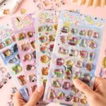 3D 立体 シール ぷっくり シール【1枚】立体 3Dシール ぷくぷくシール 全12種類