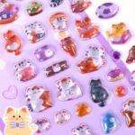 3D 立体 シール ぷっくり シール【1枚】立体 3Dシール ぷくぷくシール 全12種類