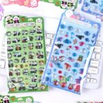 3D 立体 シール ぷっくり シール【1枚】立体 3Dシール ぷくぷくシール 全12種類