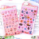 3D 立体 シール ぷっくり シール【1枚】立体 3Dシール ぷくぷくシール 全12種類