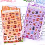 3D 立体 シール ぷっくり シール【1枚】立体 3Dシール ぷくぷくシール 全12種類