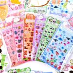 3D 立体 シール ぷっくり シール【1枚】立体 3Dシール ぷくぷくシール 全12種類