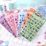 3D 立体 シール ぷっくり シール【1枚】立体 3Dシール ぷくぷくシール 全12種類