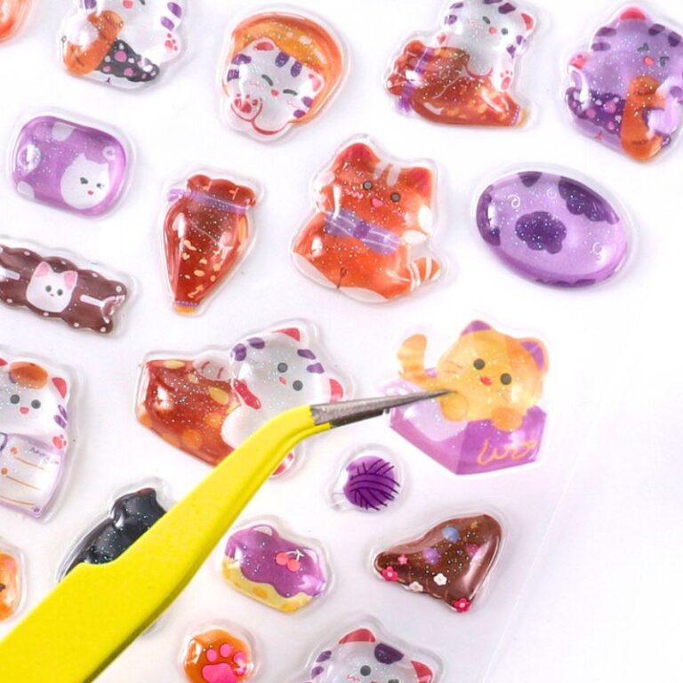 3D 立体 シール ぷっくり シール【1枚】立体 3Dシール ぷくぷくシール 全12種類