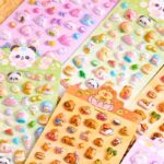 3D 立体 シール ぷっくり シール【1枚】立体 3Dシール ぷくぷくシール 全3種類