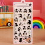 [ロット要求10枚] 3D 立体 シール キラキララメー入れ ぷっくり シール【1枚】立体 3Dシール ぷくぷくシール 全4種類