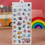 [ロット要求10枚] 3D 立体 シール キラキララメー入れ ぷっくり シール【1枚】立体 3Dシール ぷくぷくシール 全4種類