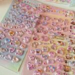 [ロット要求10枚] 3D 立体 シール キラキララメー入れ ぷっくり シール【1枚】立体 3Dシール