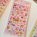 [ロット要求10枚] 3D 立体 シール キラキララメー入れ ぷっくり シール【1枚】立体 3Dシール