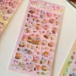 [ロット要求10枚] 3D 立体 シール キラキララメー入れ ぷっくり シール【1枚】立体 3Dシール