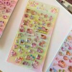 [ロット要求10枚] 3D 立体 シール キラキララメー入れ ぷっくり シール【1枚】立体 3Dシール