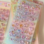 [ロット要求10枚] 3D 立体 シール キラキララメー入れ ぷっくり シール【1枚】立体 3Dシール