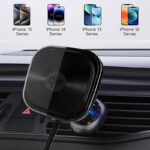 MagSafe対応 車載ホルダー QI2ワイヤレス充電器 PD15W 快速充電器 ワイヤレスチャージャー エアコン吹出口 強磁力 スマホホルダー
