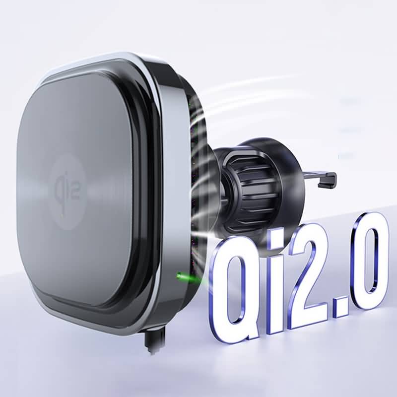 MagSafe対応 車載ホルダー QI2ワイヤレス充電器 PD15W 快速充電器 ワイヤレスチャージャー エアコン吹出口 強磁力 スマホホルダー