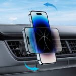 MagSafe対応 強磁力 車載ホルダー 15Wワイヤレス充電器 エアコン吹出口 強磁力 スマホホルダー 車載ホルダー 角度自由調節 車載アクセサリー