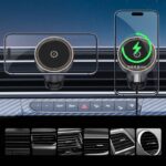 Qi2 MagSafe対応 強磁力 車載ホルダー エアコン吹出口 半導体冷却 PD15W 快速充電器 車載ホルダー 角度自由調節