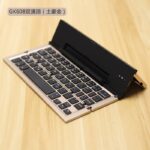 折りたたみ式Bluetoothキーボード GK608 極薄折りたたみ式 Bluetooth V3.0 キーボード 内蔵ホルダー付き