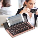 折りたたみ式Bluetoothキーボード GK608 極薄折りたたみ式 Bluetooth V3.0 キーボード 内蔵ホルダー付き