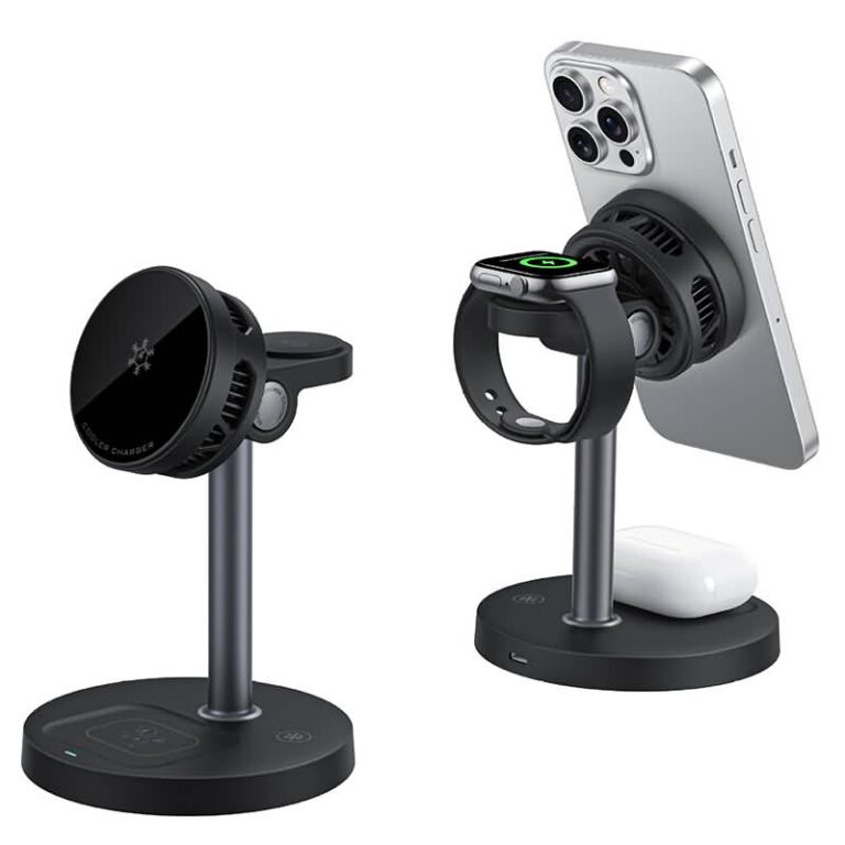 3in1ワイヤレス充電器 PD15W 快速充電器 半導体冷却搭 [S26] Apple watch &Air Pods充電可能 ワイヤレス充電 スタンド機能 ワイヤレスチャージャー