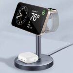 3in1ワイヤレス充電器 PD15W 快速充電器 半導体冷却搭 [S26] Apple watch &Air Pods充電可能 ワイヤレス充電 スタンド機能 ワイヤレスチャージャー