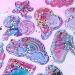 ふわふわ もちもち シール 【1枚】立体 シール ぷくぷくシール 3Dシール