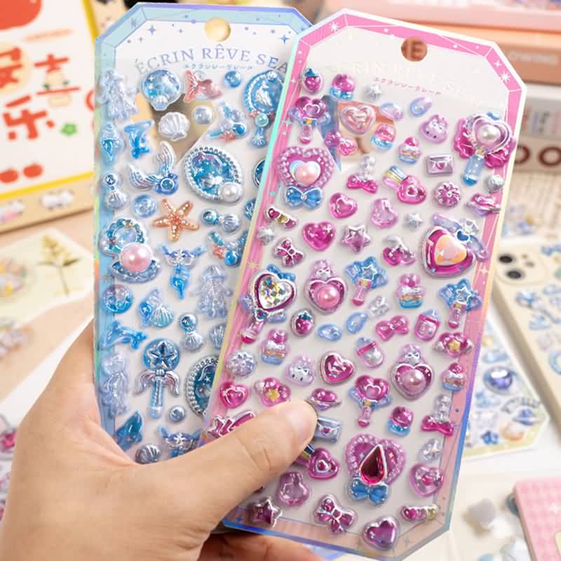 AC11062025014-36 3D 立体 シール ぷっくり シール【1枚】立体 3Dシール ぷくぷくシール