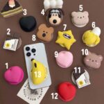 スマホグリップ Magsafe 対応 グリップホルダー 超強力磁石搭載 落下防止